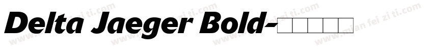 Delta Jaeger Bold字体转换